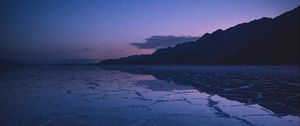 Preview wallpaper lake, mountains, twilight, starry sky, water, surface