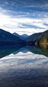 Preview wallpaper lake, mountains, water, reflection, nature, landscape