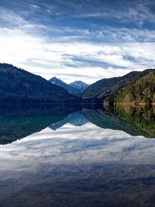 Preview wallpaper lake, mountains, water, reflection, nature, landscape