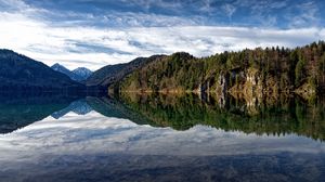 Preview wallpaper lake, mountains, water, reflection, nature, landscape