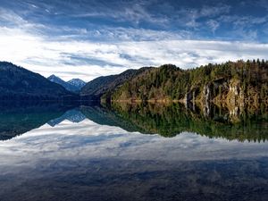 Preview wallpaper lake, mountains, water, reflection, nature, landscape