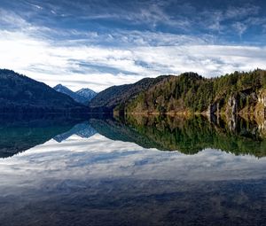 Preview wallpaper lake, mountains, water, reflection, nature, landscape