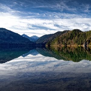 Preview wallpaper lake, mountains, water, reflection, nature, landscape