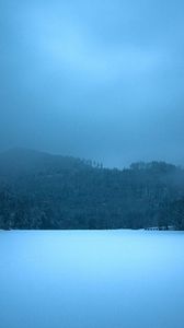 Preview wallpaper lake, night, frozen, surface, ice, blue