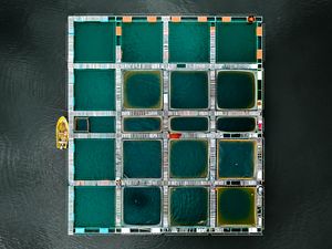 Preview wallpaper lake, pool, aerial view, boat, water