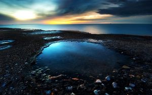 Preview wallpaper lake, pool, gloomy, stones