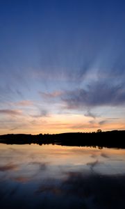 Preview wallpaper lake, reflection, horizon, sky