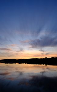 Preview wallpaper lake, reflection, horizon, sky