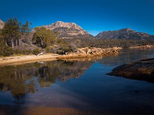 Preview wallpaper lake, reflection, mountains