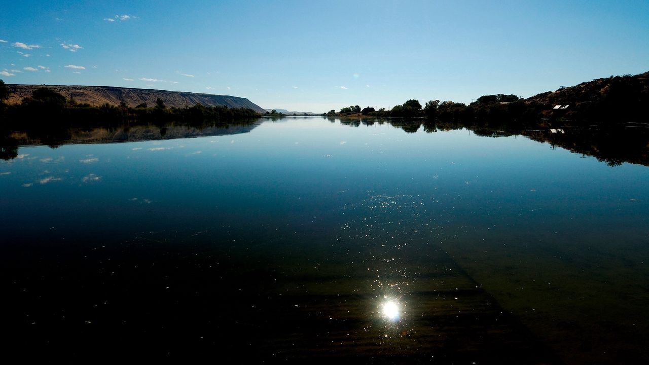 Wallpaper lake, reflection, shine
