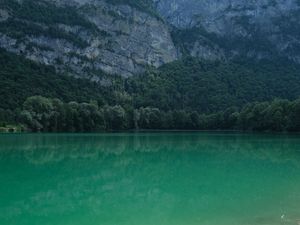 Preview wallpaper lake, reflection, trees, rocks