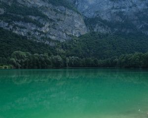 Preview wallpaper lake, reflection, trees, rocks