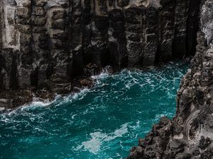 Preview wallpaper lake, river, water, current, waves, rocks, stones