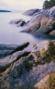 Preview wallpaper lake, rocks, shore, water, island