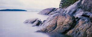 Preview wallpaper lake, rocks, shore, water, island