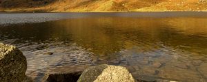 Preview wallpaper lake, rocks, stones, water, shore