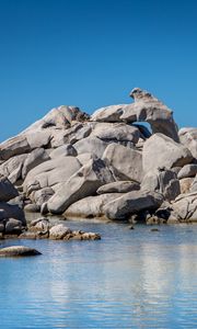 Preview wallpaper lake, rocks, stones, water, nature