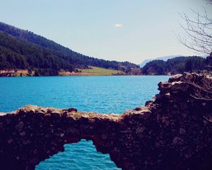 Preview wallpaper lake, rocks, trees, shore