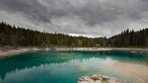 Preview wallpaper lake, shore, trees, nature, landscape
