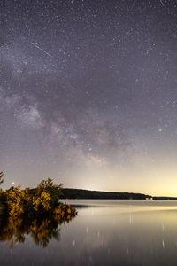 Preview wallpaper lake, starry sky, reflection, night, nature