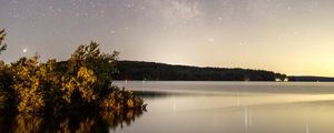 Preview wallpaper lake, starry sky, reflection, night, nature