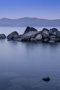 Preview wallpaper lake, stones, nature, silence, landscape