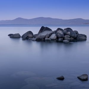 Preview wallpaper lake, stones, nature, silence, landscape