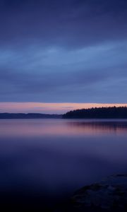 Preview wallpaper lake, sunset, dusk, water, shore