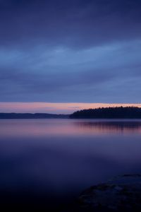 Preview wallpaper lake, sunset, dusk, water, shore