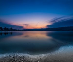 Preview wallpaper lake, sunset, horizon