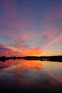 Preview wallpaper lake, sunset, reflection, water
