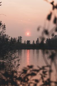 Preview wallpaper lake, sunset, twilight, landscape, nature