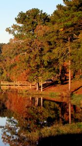 Preview wallpaper lake, trees, autumn, reflection