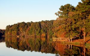 Preview wallpaper lake, trees, autumn, reflection