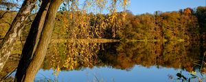 Preview wallpaper lake, trees, autumn, landscape, reflection