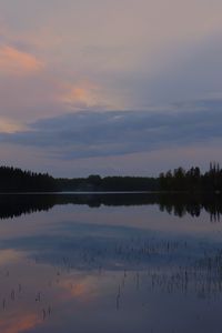 Preview wallpaper lake, trees, clouds, sky, nature