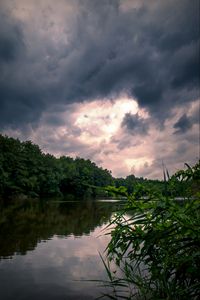 Preview wallpaper lake, trees, clouds, landscape