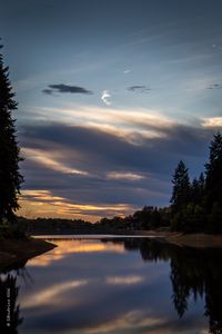 Preview wallpaper lake, trees, clouds, reflection, silence, nature