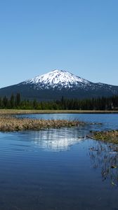 Preview wallpaper lake, trees, forest, mountain, landscape