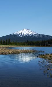 Preview wallpaper lake, trees, forest, mountain, landscape