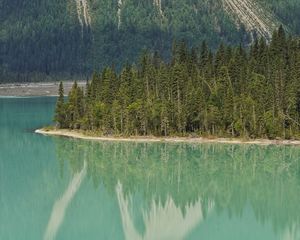 Preview wallpaper lake, trees, forest, island