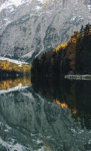 Preview wallpaper lake, trees, mountain, water, reflection