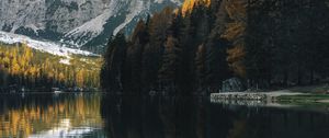 Preview wallpaper lake, trees, mountain, water, reflection