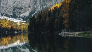 Preview wallpaper lake, trees, mountain, water, reflection
