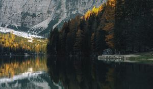 Preview wallpaper lake, trees, mountain, water, reflection