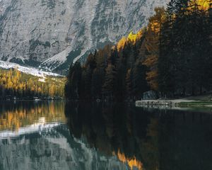 Preview wallpaper lake, trees, mountain, water, reflection