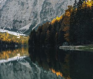 Preview wallpaper lake, trees, mountain, water, reflection