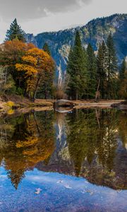 Preview wallpaper lake, trees, mountain, water, reflection, landscape