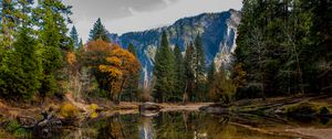 Preview wallpaper lake, trees, mountain, water, reflection, landscape