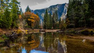 Preview wallpaper lake, trees, mountain, water, reflection, landscape